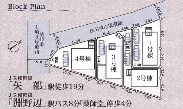 中央区上矢部3丁目新築戸建て　第39-1号棟の区画図|区画図「中央区上矢部3丁目新築戸建て」