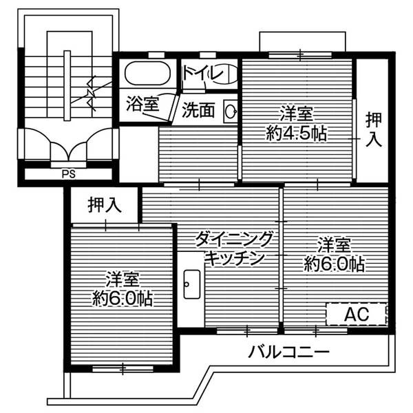 ビレッジハウス荒木2号棟の間取り