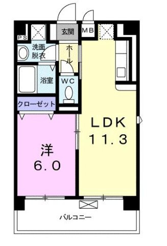 横網　リバーイーストの間取り