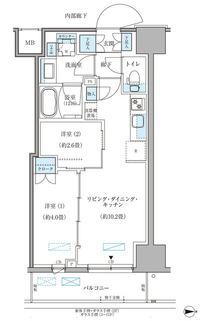 パークアクシス住吉ガーデンスクエアの間取り