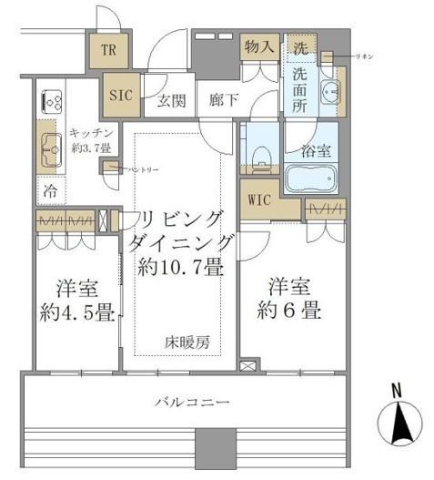 白金ザ・スカイ西棟の間取り