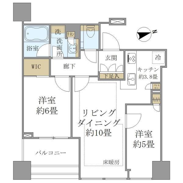 白金ザ・スカイ東棟の間取り