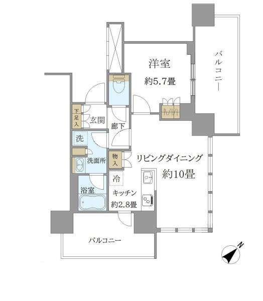 Ｂｒｉｌｌｉａ　Ｔｏｗｅｒ　浜離宮の間取り