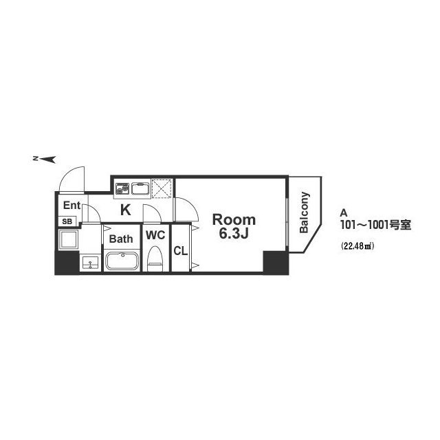 ウインズコート新大阪Ⅱの間取り