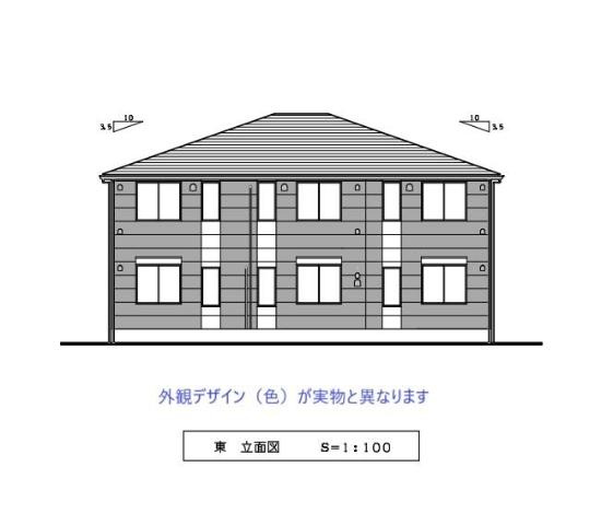 柏市高柳新築アパート（仮称）の外観|完成予想図