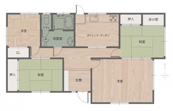 葛城市新庄　一戸建の間取り