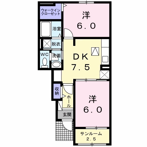 クレールⅡ　Ｂの間取り