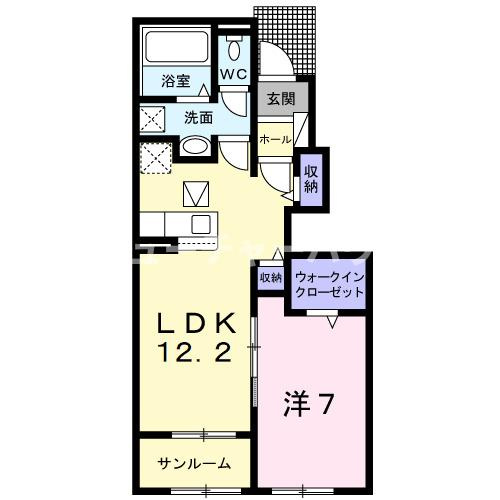 サウスコート　Ⅱの間取り