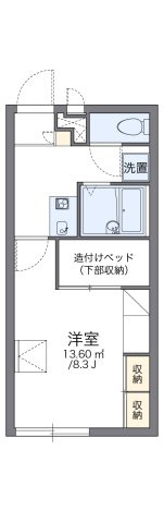 レオパレスラ・フォーレ一宮Ⅱの間取り|代表的な間取のため実際の間取とは異なる場合があります