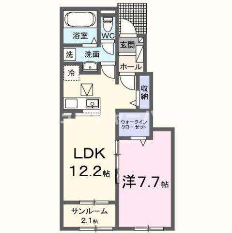 北斗ハイツⅡ・Ｎの間取り
