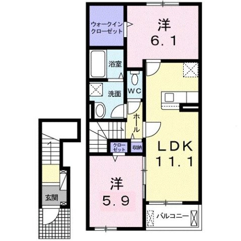 フレッシュリーⅢの間取り