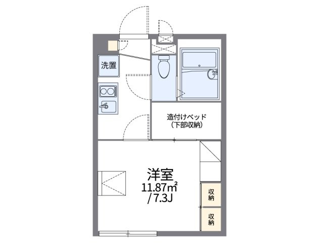 レオパレスフローラル北美町の間取り