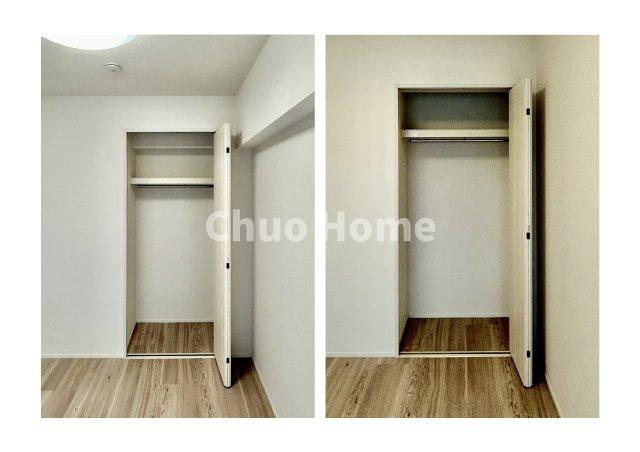 ハイラーク大島の収納|居室にはクローゼットを完備し、自由度の高い家具の配置が叶うシンプルな空間です。お子様の成長と必要になる子供部屋を与えるにはぴったりの間取りですね。