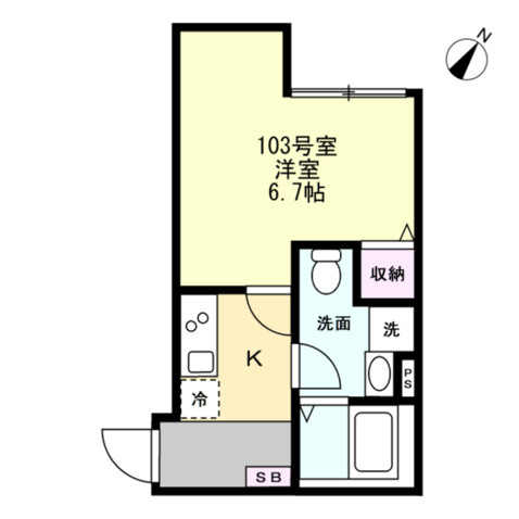 ベイルーム六会の間取り