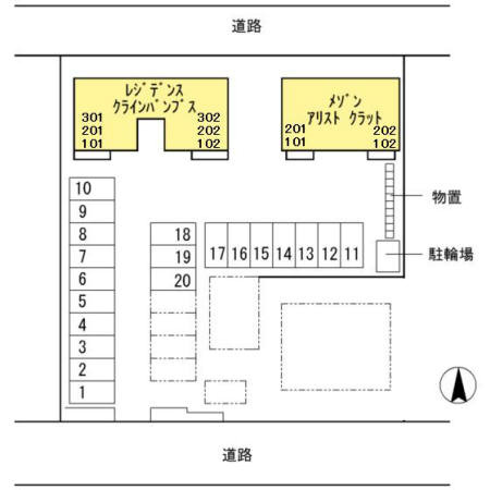 レジデンス クラインバンブスの区画図