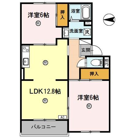 フラワーヒルまつもとの間取り