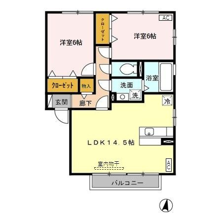 CASA杜 A/B/Cの間取り