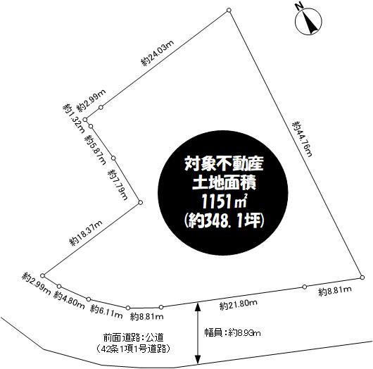 名谷町土地（更地）の土地図