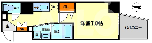 HORIZON UMEDA NORTHの間取り|HORIZON UMEDA NORTH　開放感ある間取り