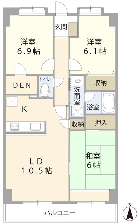 ヌーヴォ アージュの間取り|反転タイプ
