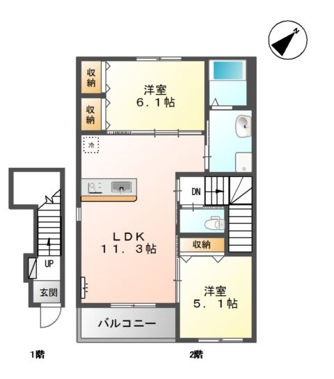 ＫＩＮＯＰＩＯ　ＳＡＮＢＯＮＭＡＴＳＵ（キノピオサンボンマツ）の間取り
