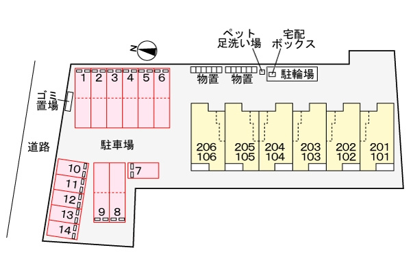 ハーバー・ＺＡの区画図