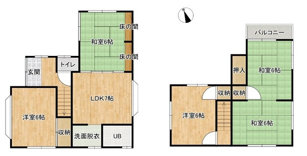 江井島駅徒歩8分　大久保町西島　中古戸建の間取り