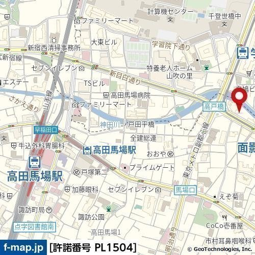 ミリオンステージ西早稲田壱番館の地図