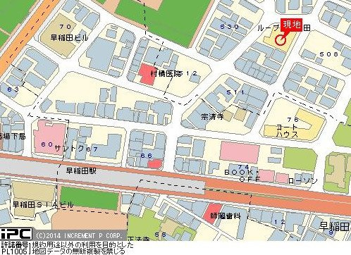 ルーブル早稲田の地図