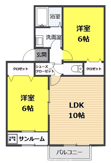 パルコピオーネ Bの間取り