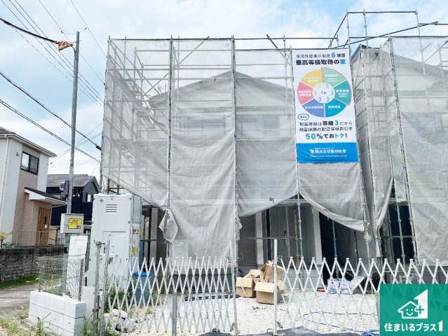 神戸市北区鹿の子台北町　新築一戸建ての外観|お客様に長く安心して住んでいだだける事にこだわった家づくり！住んでからのアフターサービスにもしっかりと取り組んでいます！