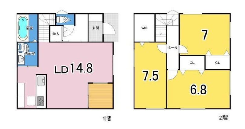 和歌山市中之島・アパート・72755の間取り