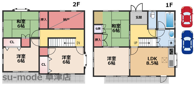 【間取り】 | 草津1丁目貸家 | 間取りです
