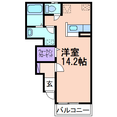 クレメントの間取り|掲載写真は同建物・反転タイプのお部屋です。現況優先といたします。