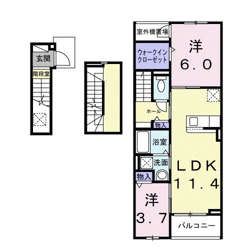 カーサルーチェの間取り