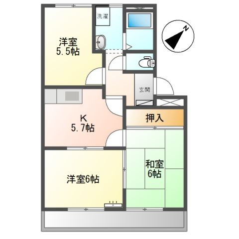 シャトレーンＫＴの間取り