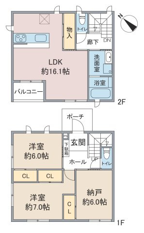 バンクーバー１１２０上菅の間取り