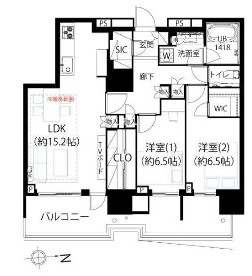 【間取り】 | HARUMI FLAG PARK VILLAGE T棟