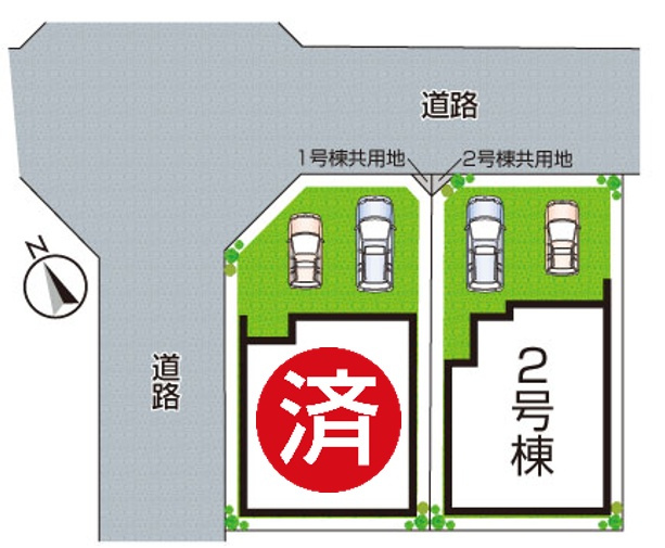 神戸市北区鈴蘭台北町　第2期　新築一戸建ての区画図|全2区画