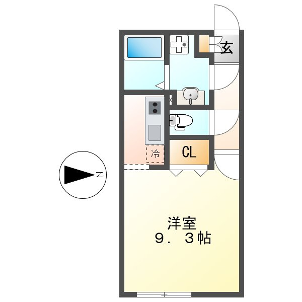名古屋市熱田区波寄町の賃貸マンションの間取り