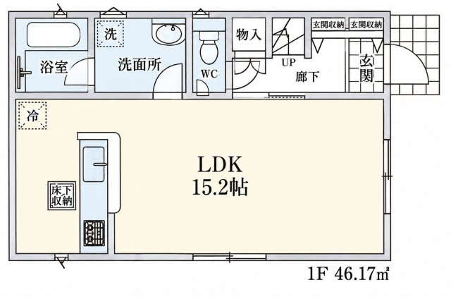 鶴ヶ島市中新田　第6の間取り|1F