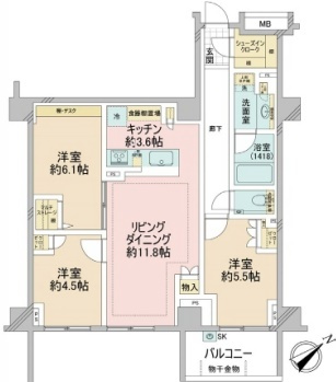 ブランズ文京小石川レジデンスの間取り
