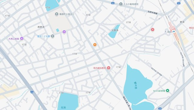 加古郡播磨町北野添2丁目　　JR「土山駅」徒歩7分の地図