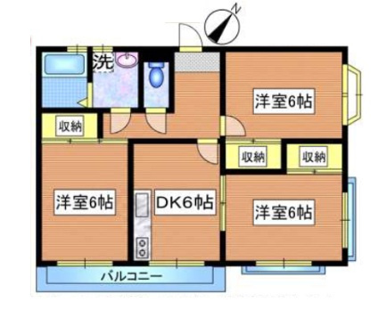シャングリラひばりヶ丘　１００Ｂの間取り