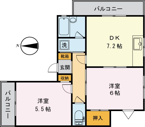 ビアンカ国立の間取り
