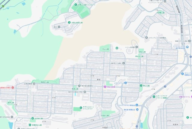 神戸市北区泉台　第1期　新築一戸建ての地図