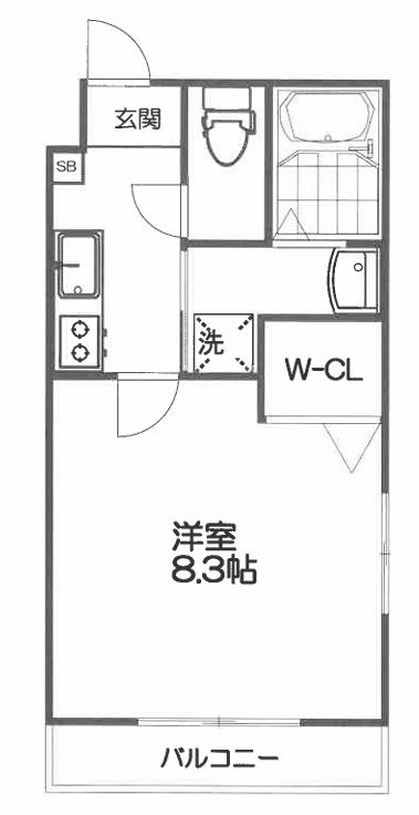 京都市伏見区京橋町の賃貸マンションの間取り