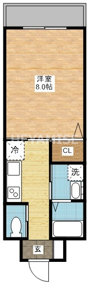 エヴァーグリーン思案橋の間取り