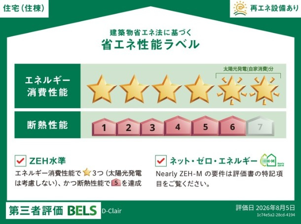 D-Clairの省エネ性能ラベル