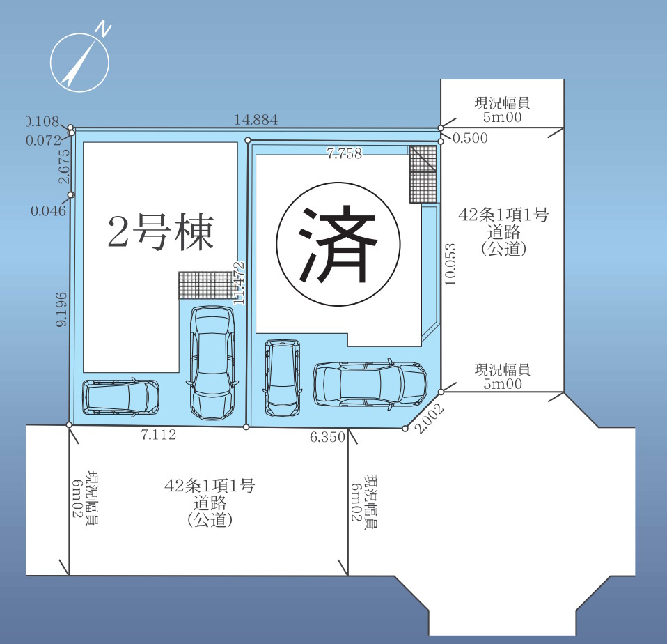 相模原市中央区由野台２期の区画図